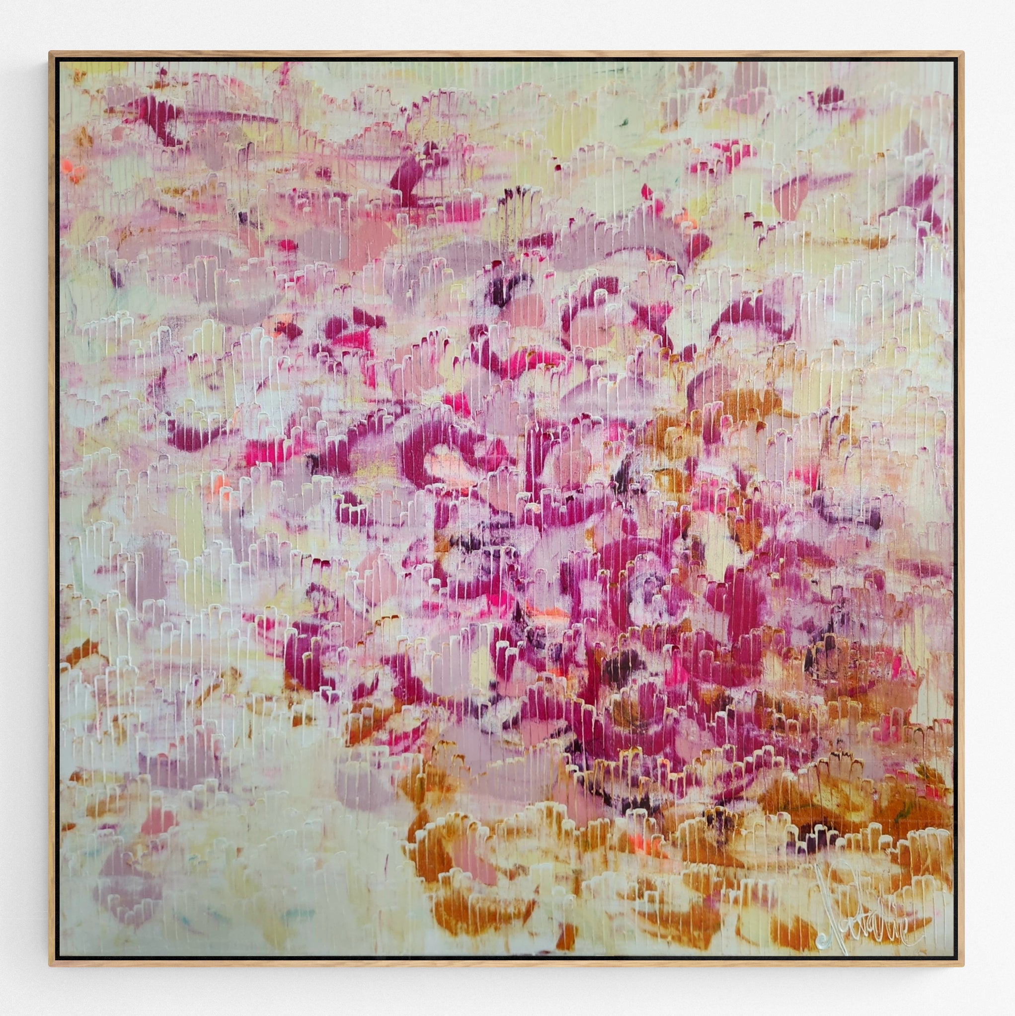 NOTHING HITS LIKE THE FIRST KISS | 122x122cm