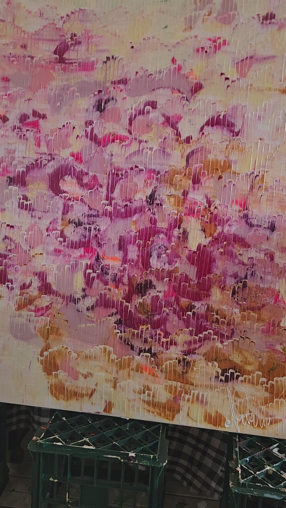 Load video: NOTHING HITS LIKE THE FIRST KISS | 122x122cm